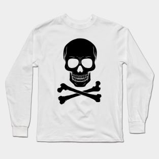 Skull and bones silhouette Long Sleeve T-Shirt